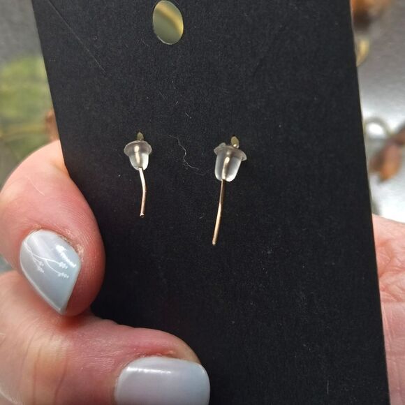 "5/$25" Handmade Pumpkin Jack-O-Lantern Copper Mismatched Earrings 925 Wires - Picture 2 of 6